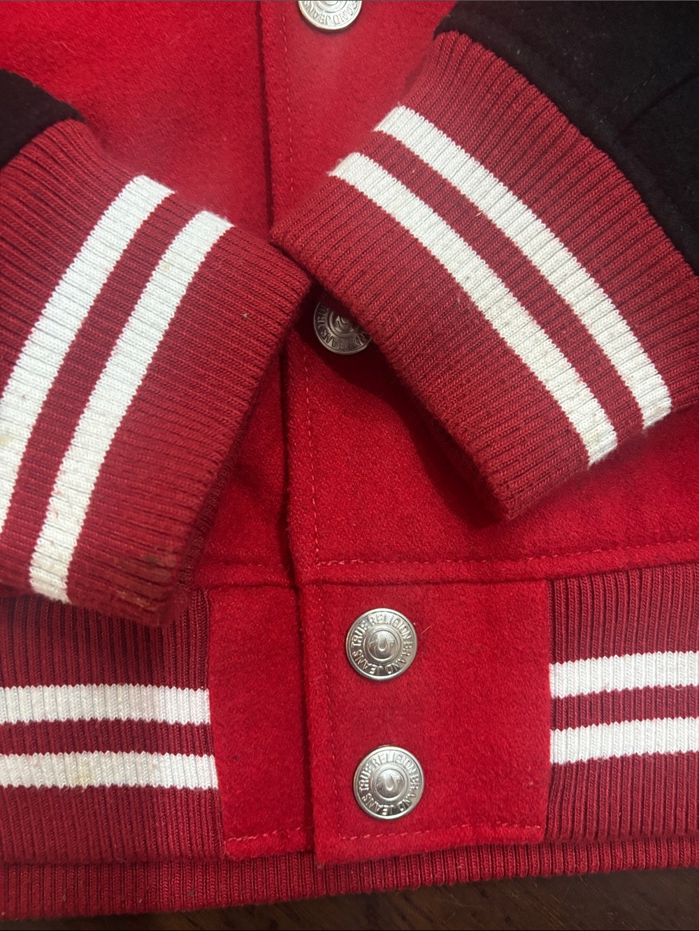 True Religion TR 02 Wool Blend Varsity Jacket Mens large - Picture 4 of 15